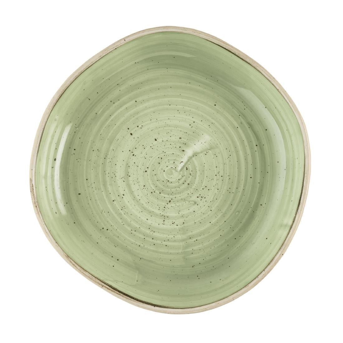 Churchill Stonecast Sage Green Organic Walled Bowls 197mm (6 Pack)