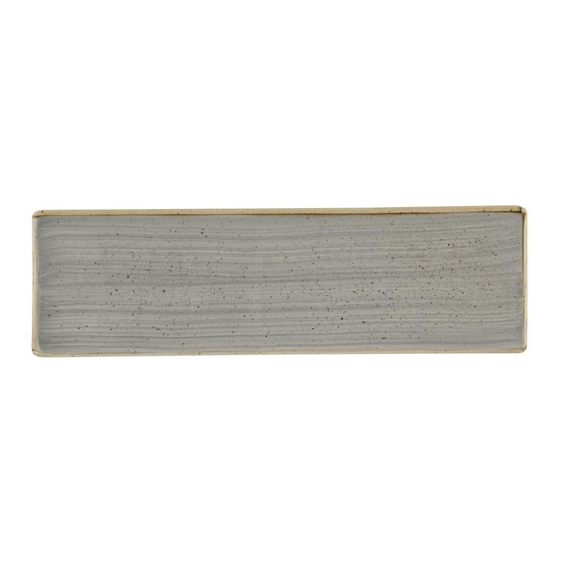Churchill Stonecast Grey Oblong Plates 300 x 90mm (6 Pack)