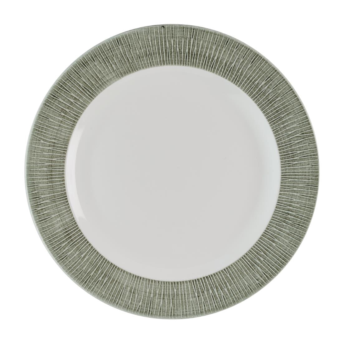 Churchill Bamboo Ceramic Spinwash Alpine Footed Plates 305mm (12 Pack)