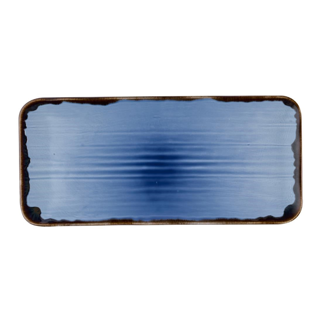 Dudson Harvest Indigo Organic Coupe Rectangle Platter 405x181mm (6 Pack)