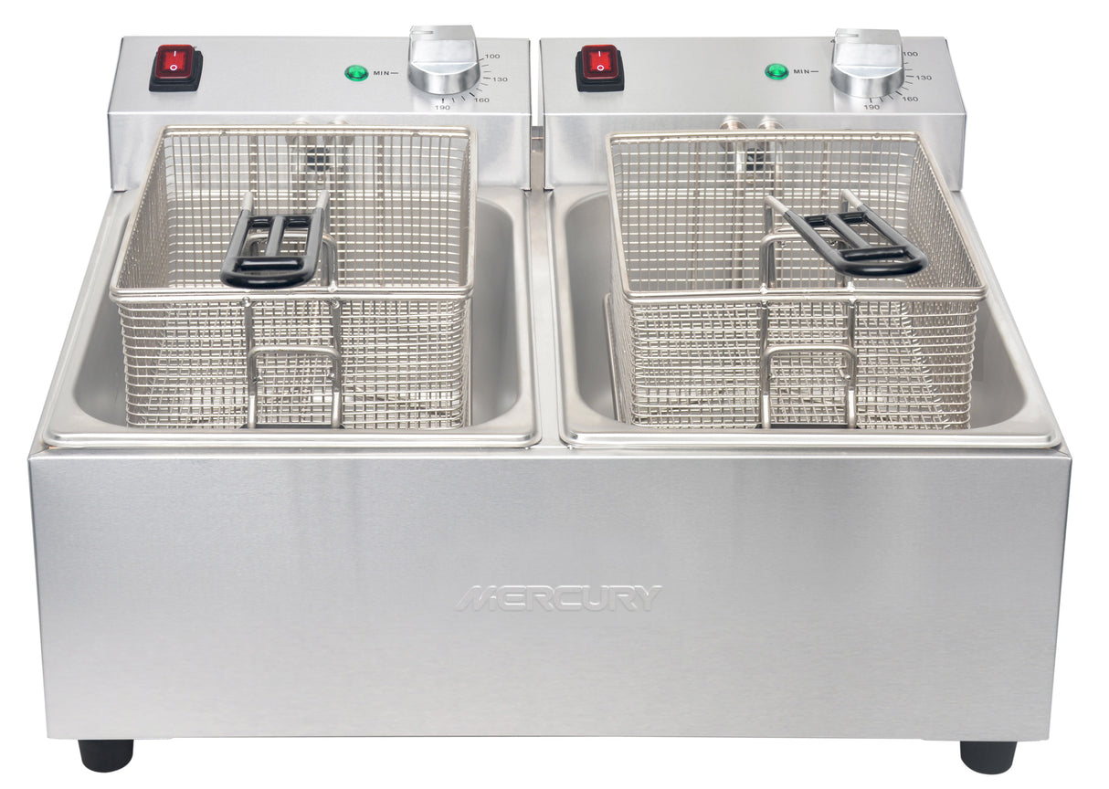 Mercury Twin Tank Countertop Electric Fryer (2x5L)