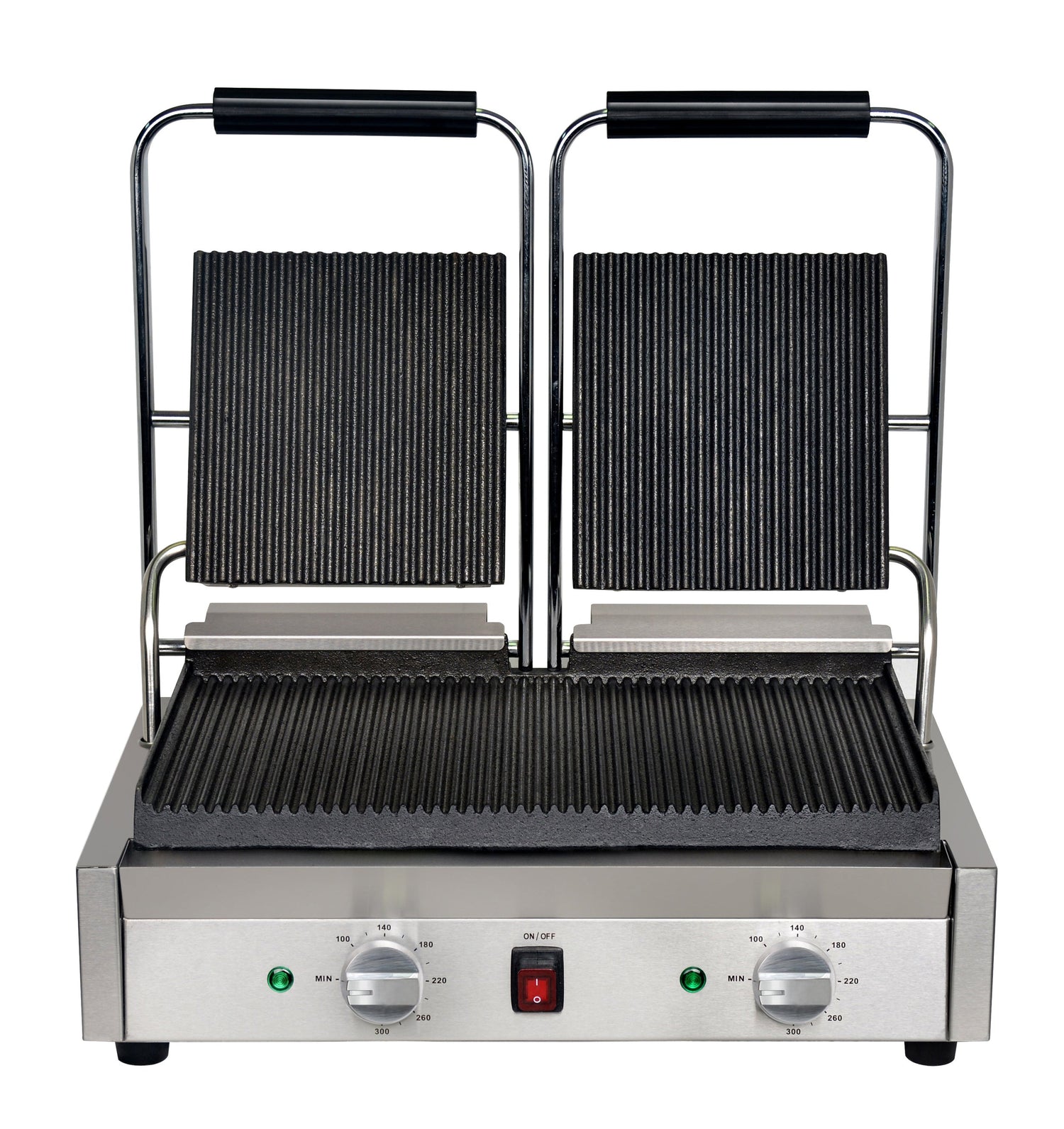 Mercury Double Countertop Ribbed Grill
