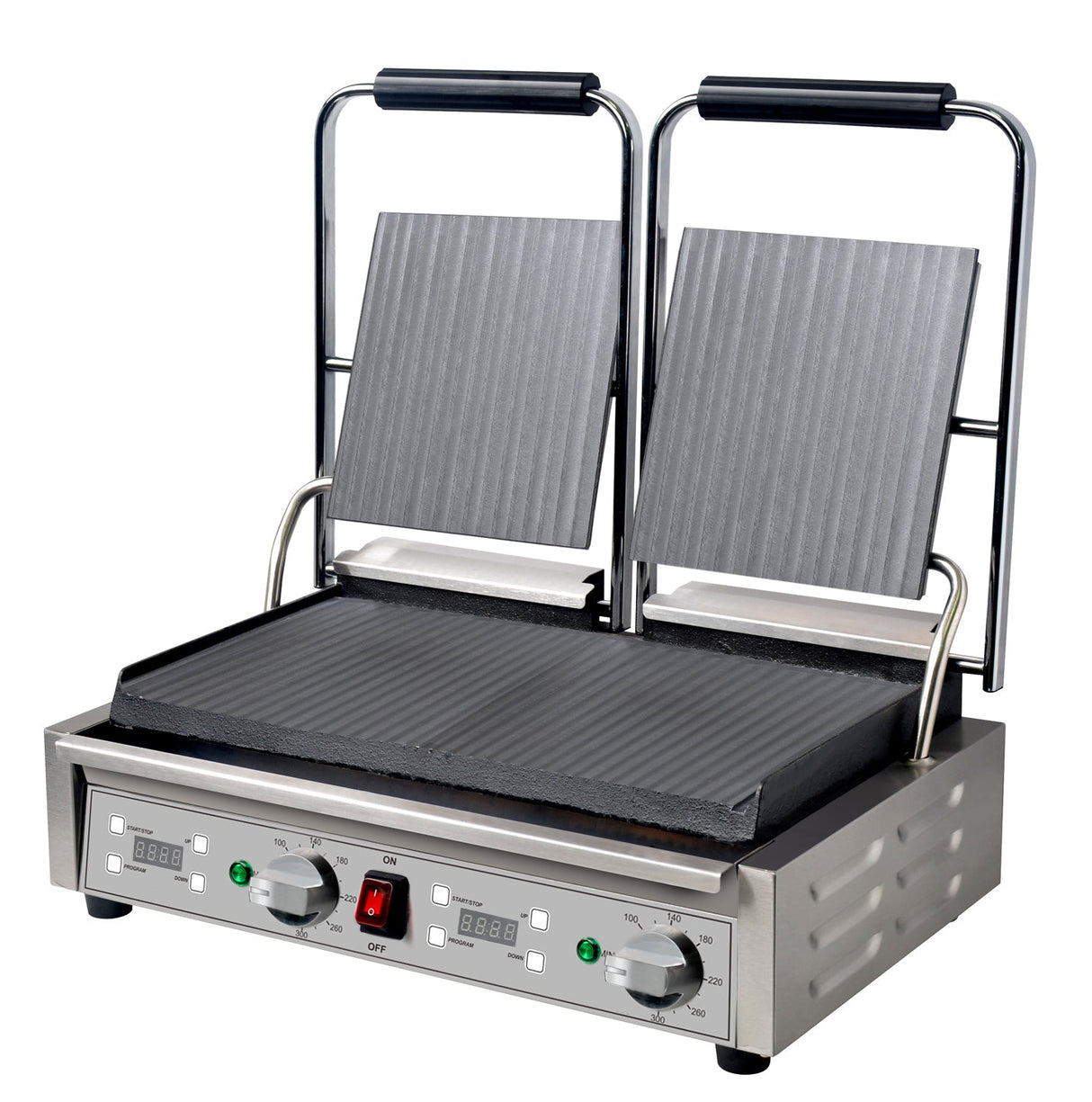 Mercury Double Countertop Flat Grill with Digital Timer