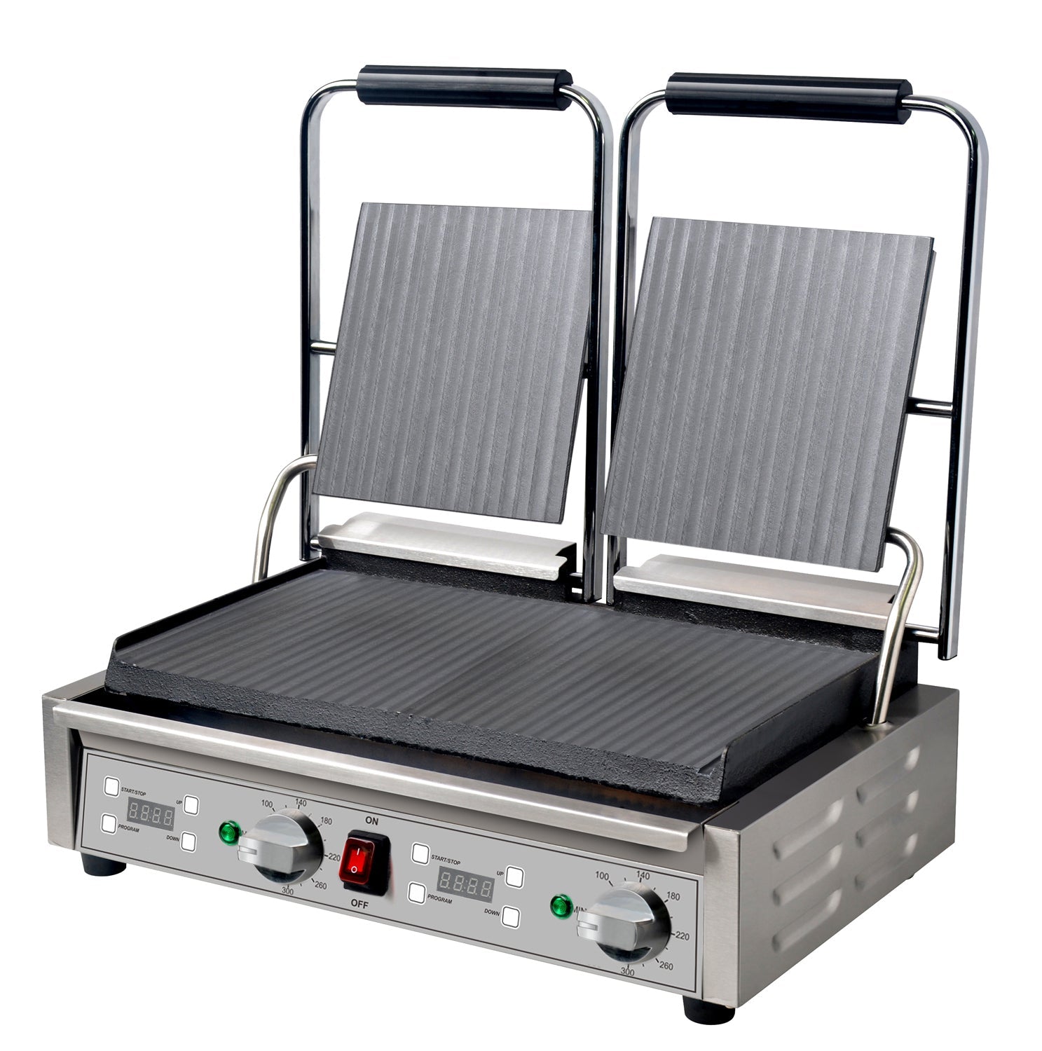 Mercury Double Countertop Flat Grill with Digital Timer