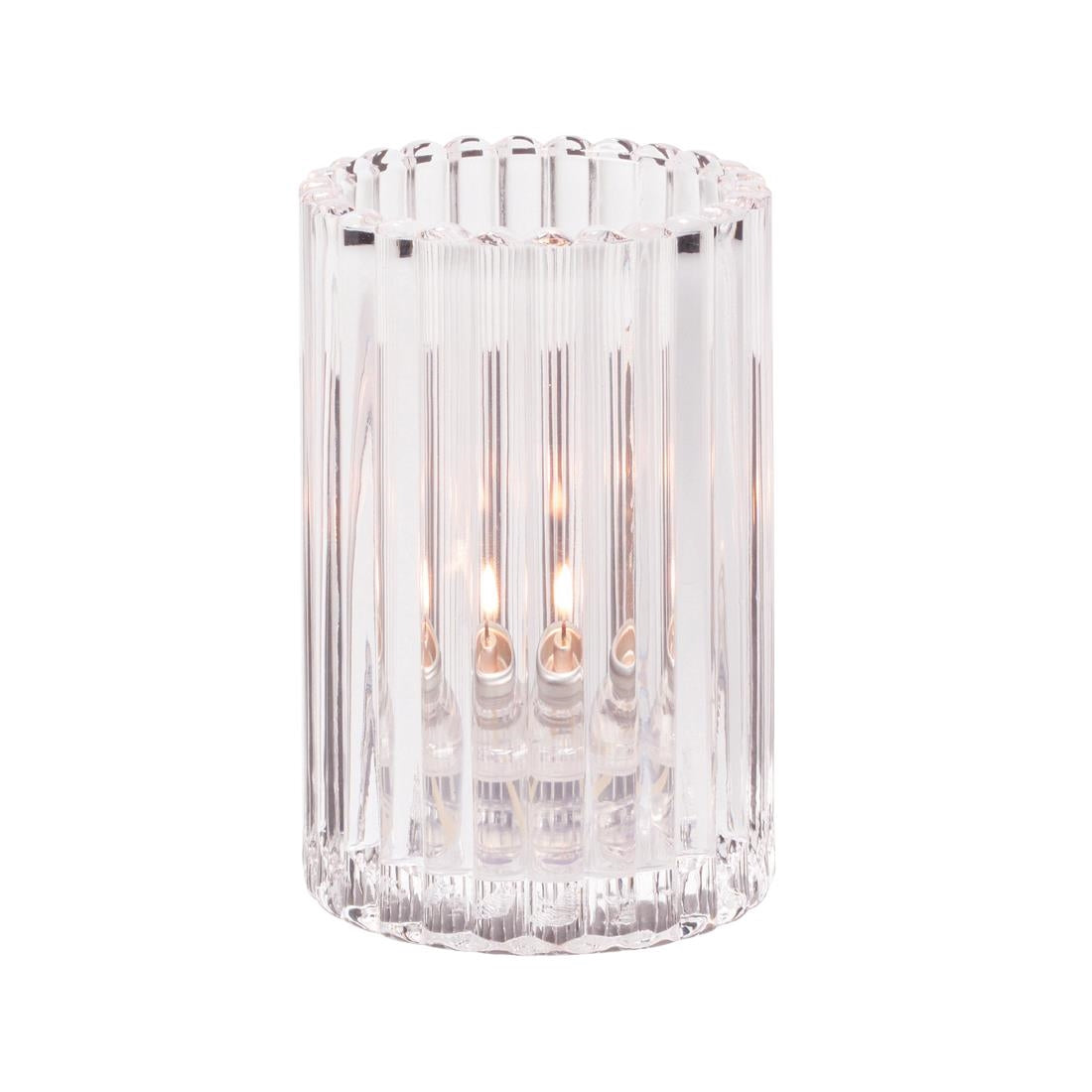 Hollowick Vertical Rod Clear Cylinder 73mm x 118mm (6 Pack)