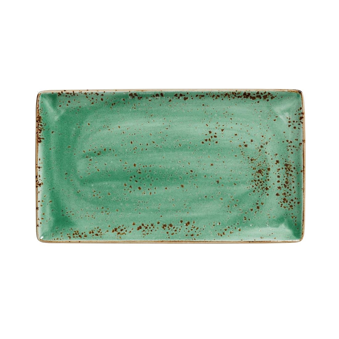 Steelite Craft Aqua Rectangle Three Plates 320x190mm (6 Pack)