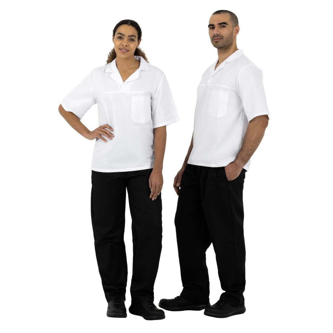 Unisex Bakers Shirt White M