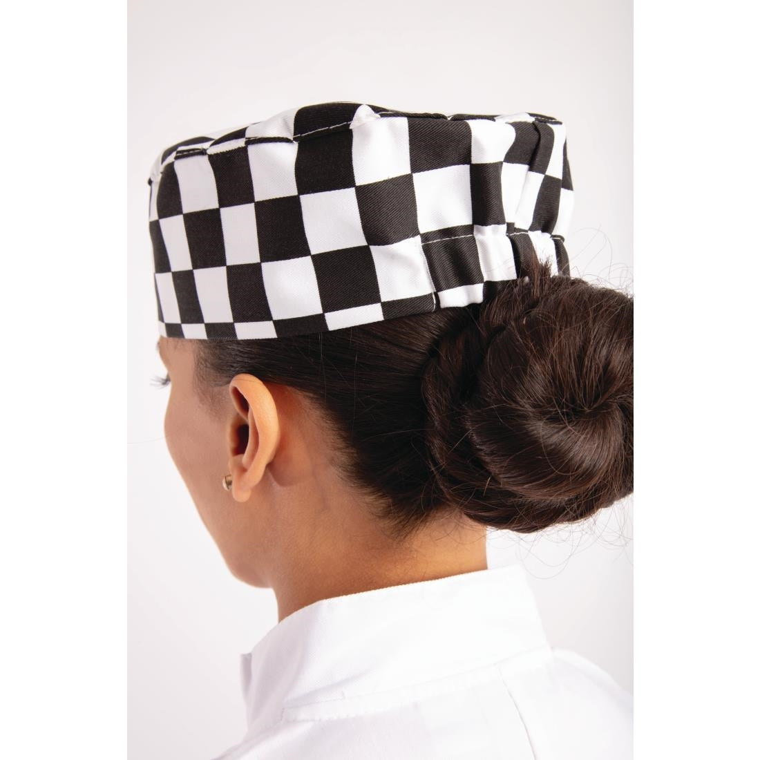 Whites Chefs Skull Cap Big Black & White Check