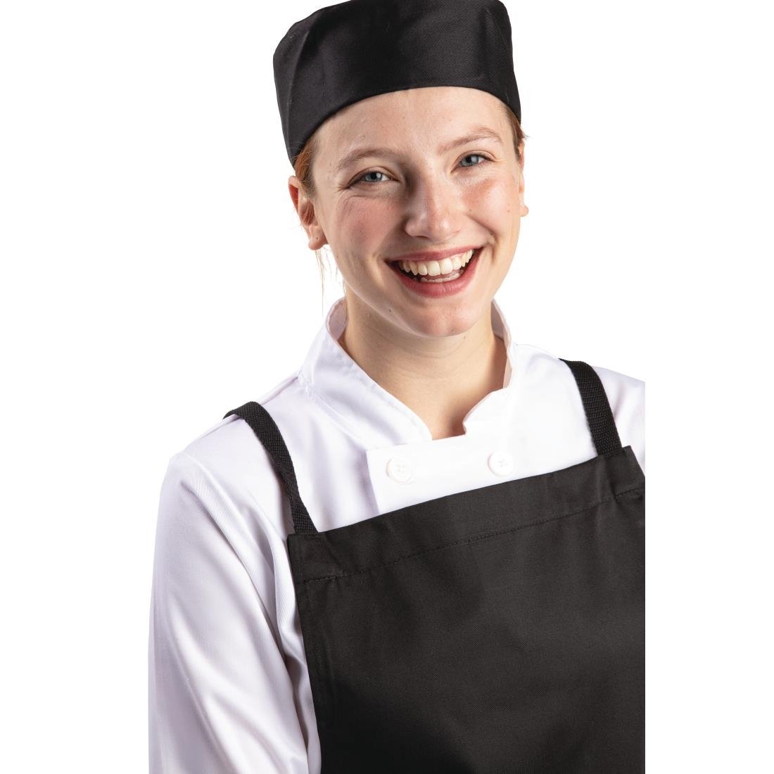 Whites Chef Skull Cap Polycotton Black - M