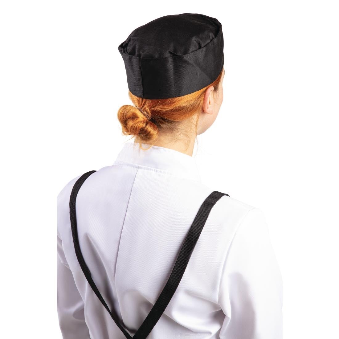 Whites Chef Skull Cap Polycotton Black - XL