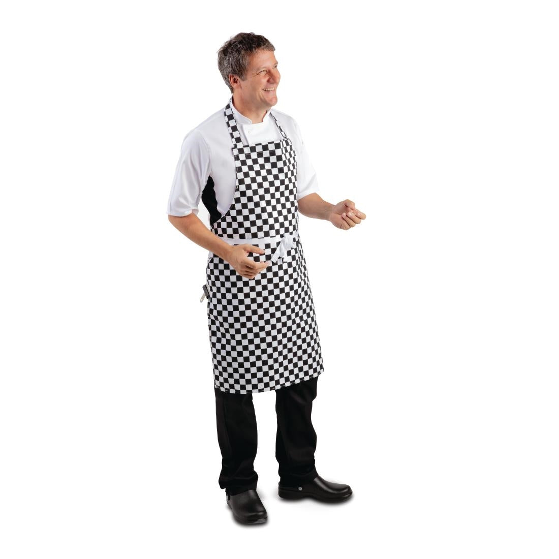 Whites Bib Apron Black & White Check