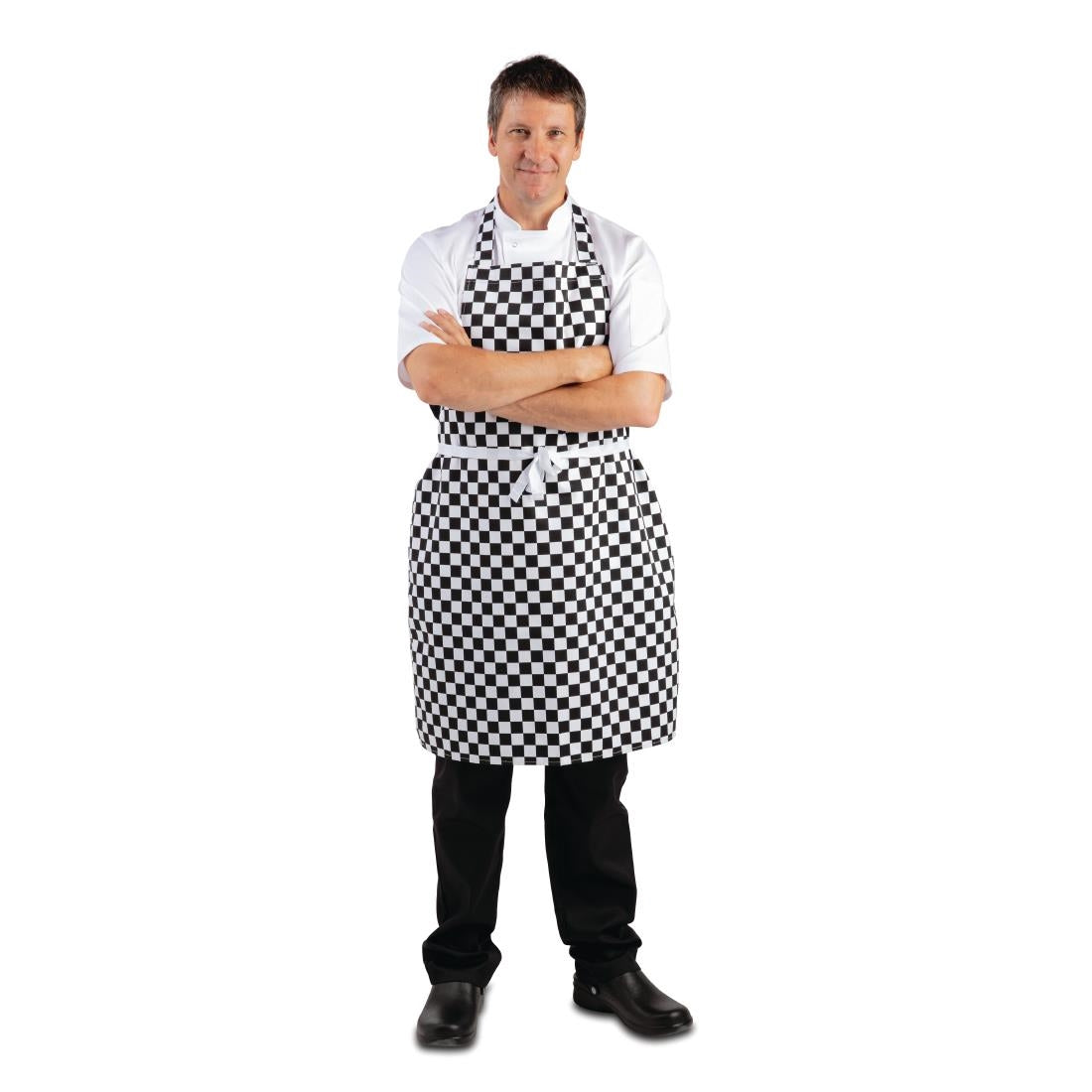 Whites Bib Apron Black & White Check