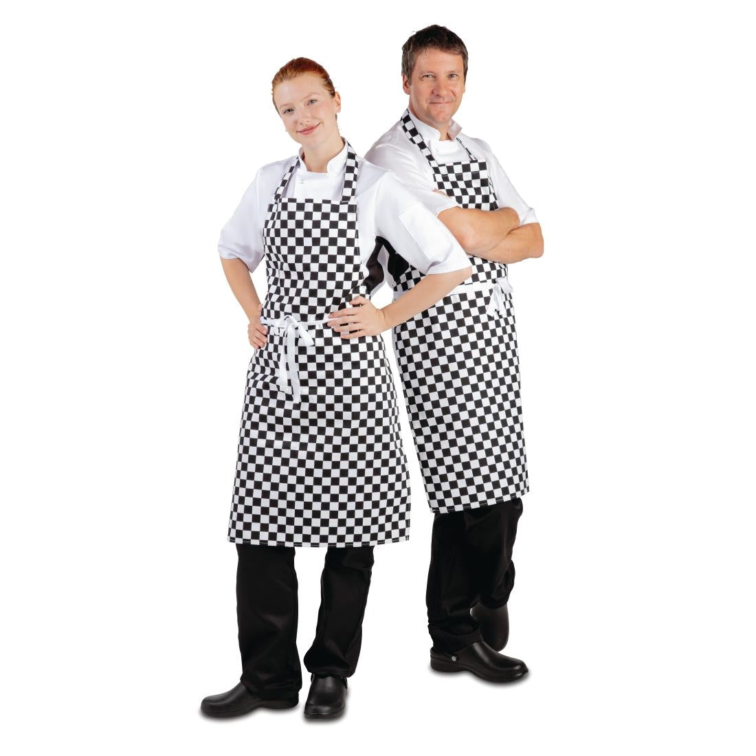 Whites Bib Apron Black & White Check