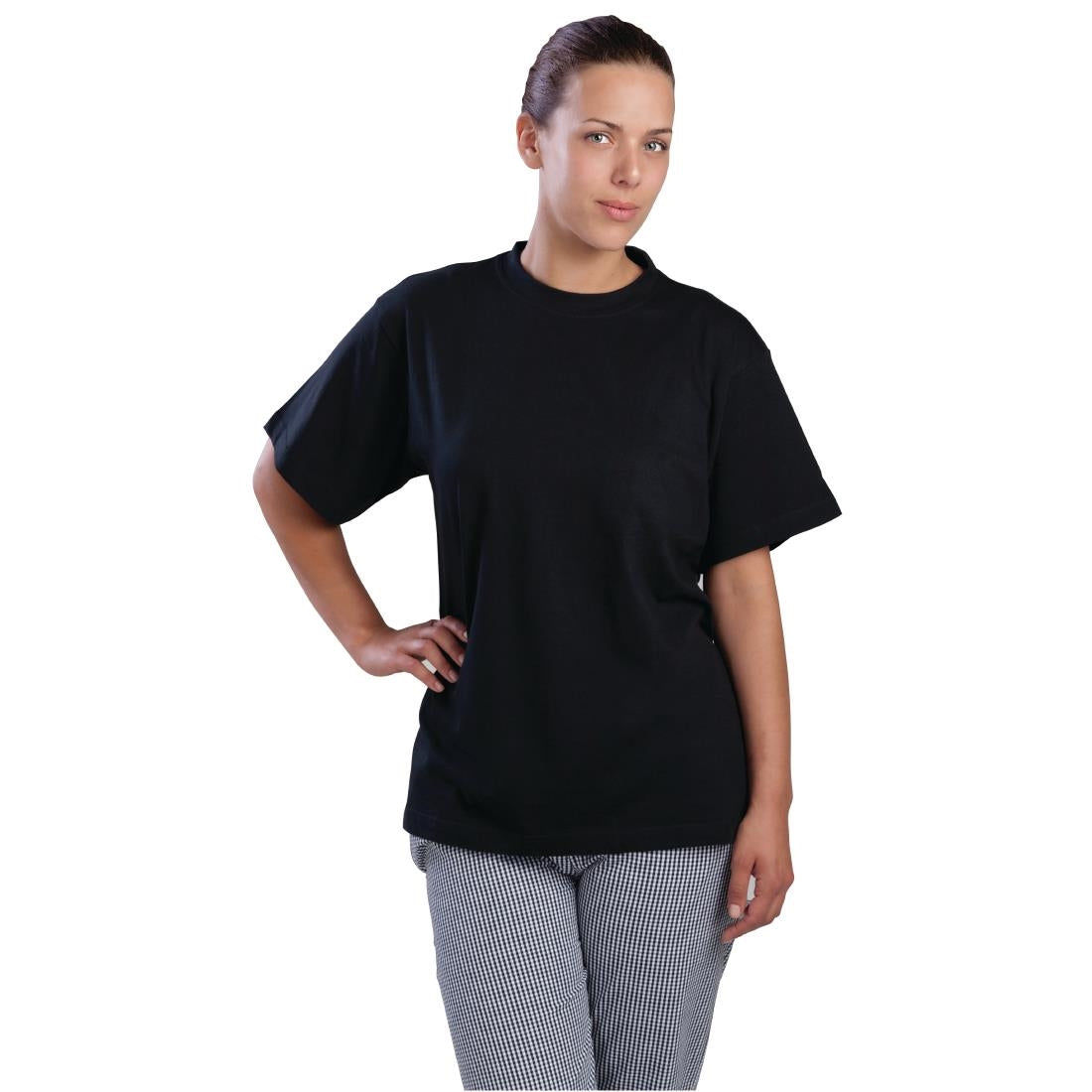 Nisbets Essentials T-Shirts Black Extra Large (2 Pack)