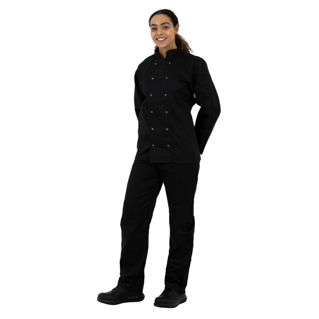 Whites Vegas Unisex Chef Jacket Long Sleeve Black L