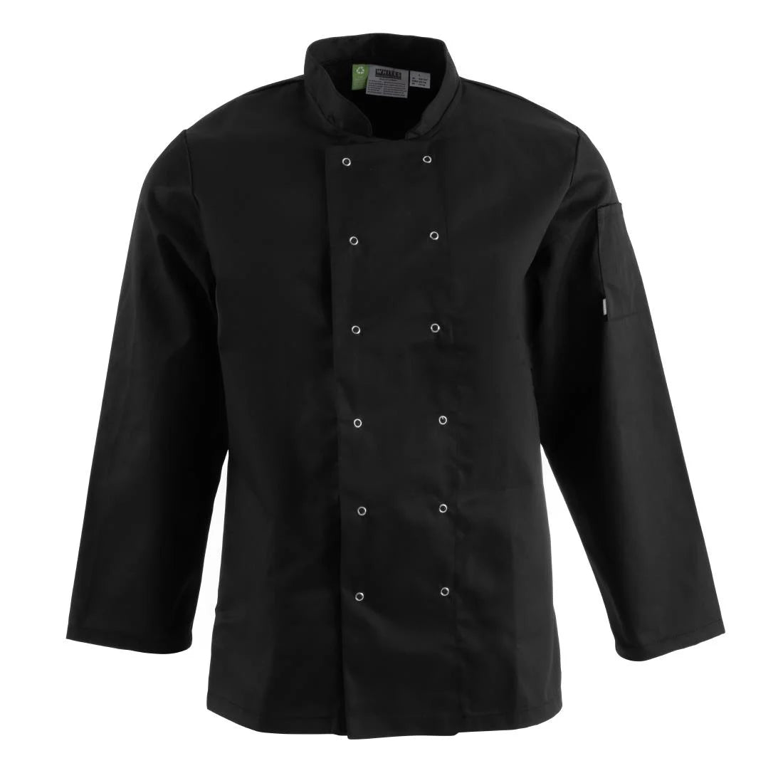 Whites Vegas Unisex Chef Jacket Long Sleeve Black M