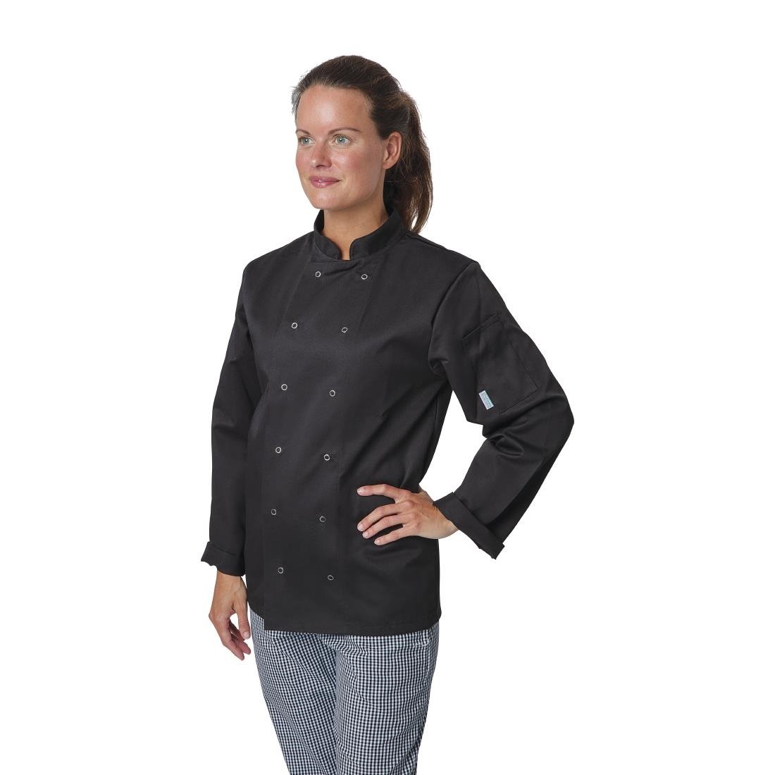 Whites Vegas Unisex Chef Jacket Long Sleeve Black M