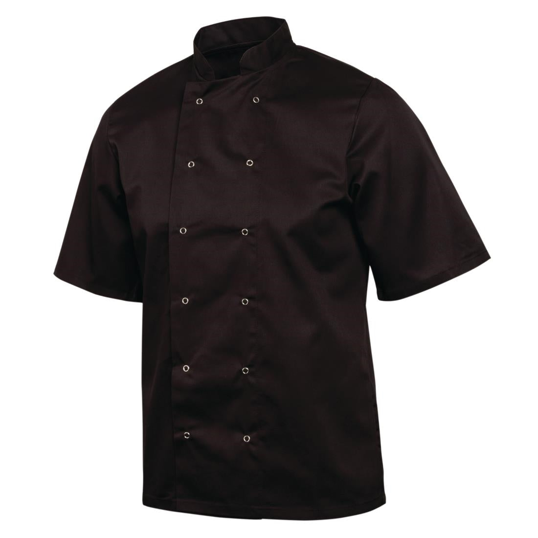 Whites Vegas Unisex Chef Jacket Short Sleeve Black 5XL