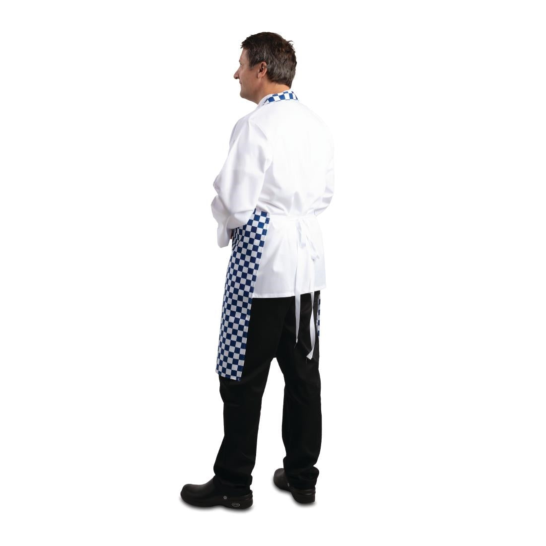 Whites Bib Apron Blue/White Check