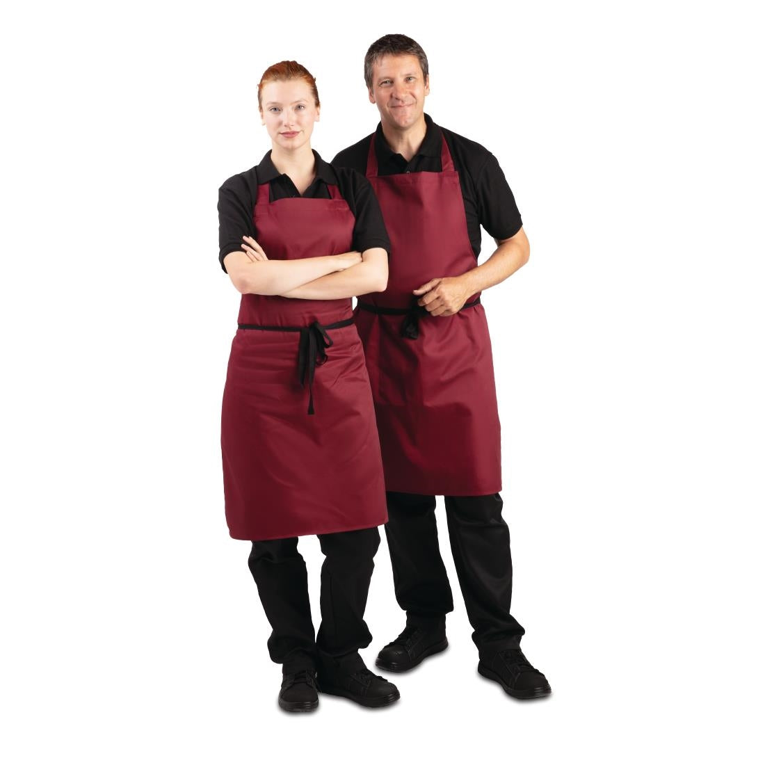 Whites Bib Apron Burgundy