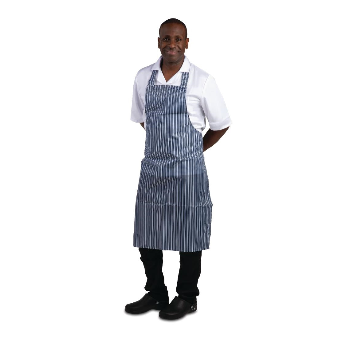 Whites Water Resistant Bib Apron Blue/White