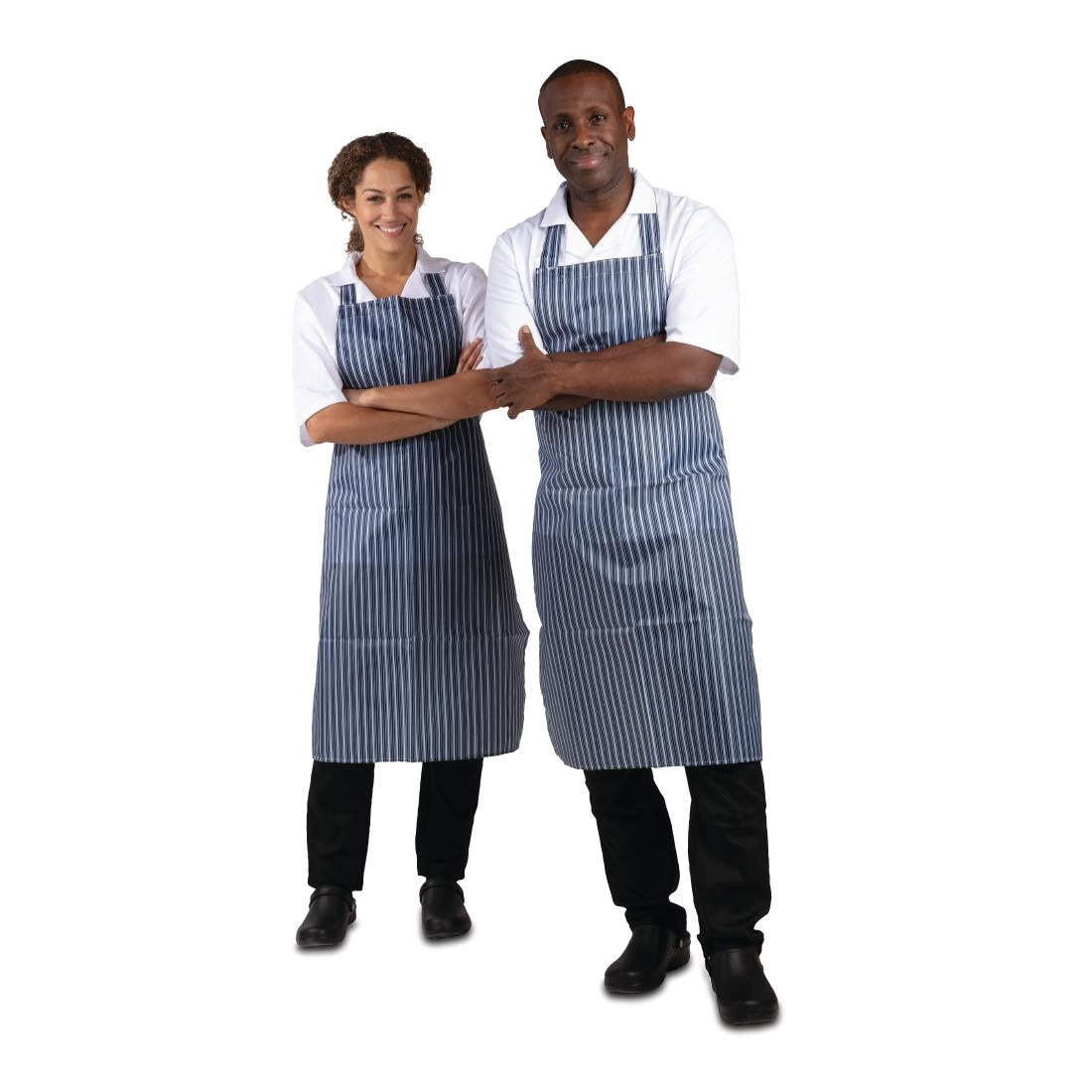 Whites Water Resistant Bib Apron Blue/White