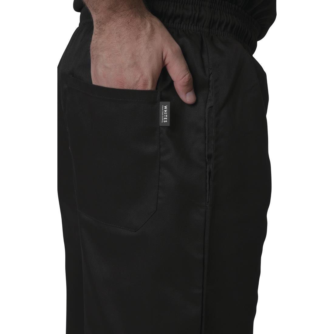 Whites Vegas Chef Trousers Polycotton Black M (5 Pack)