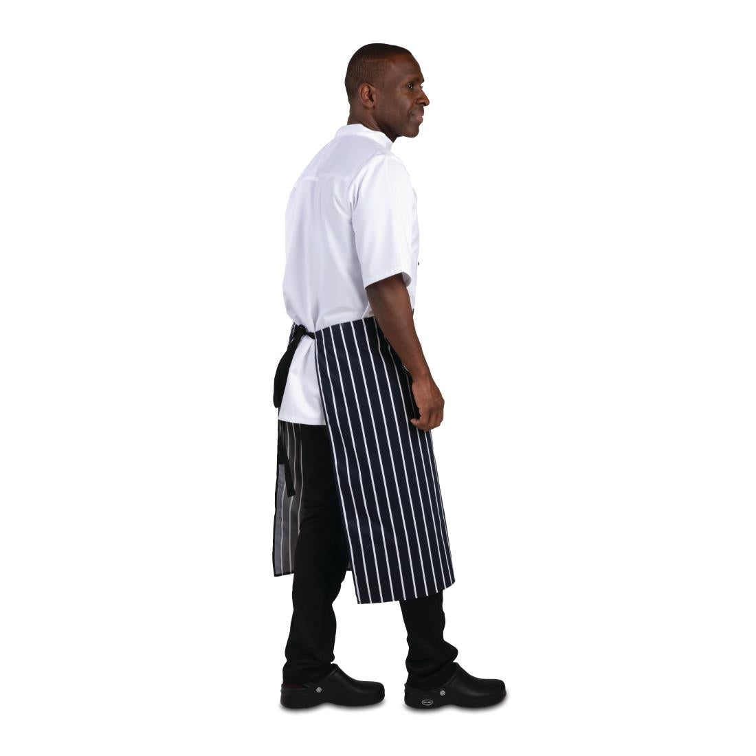Whites Butchers Stripe Bistro Apron Blue/White
