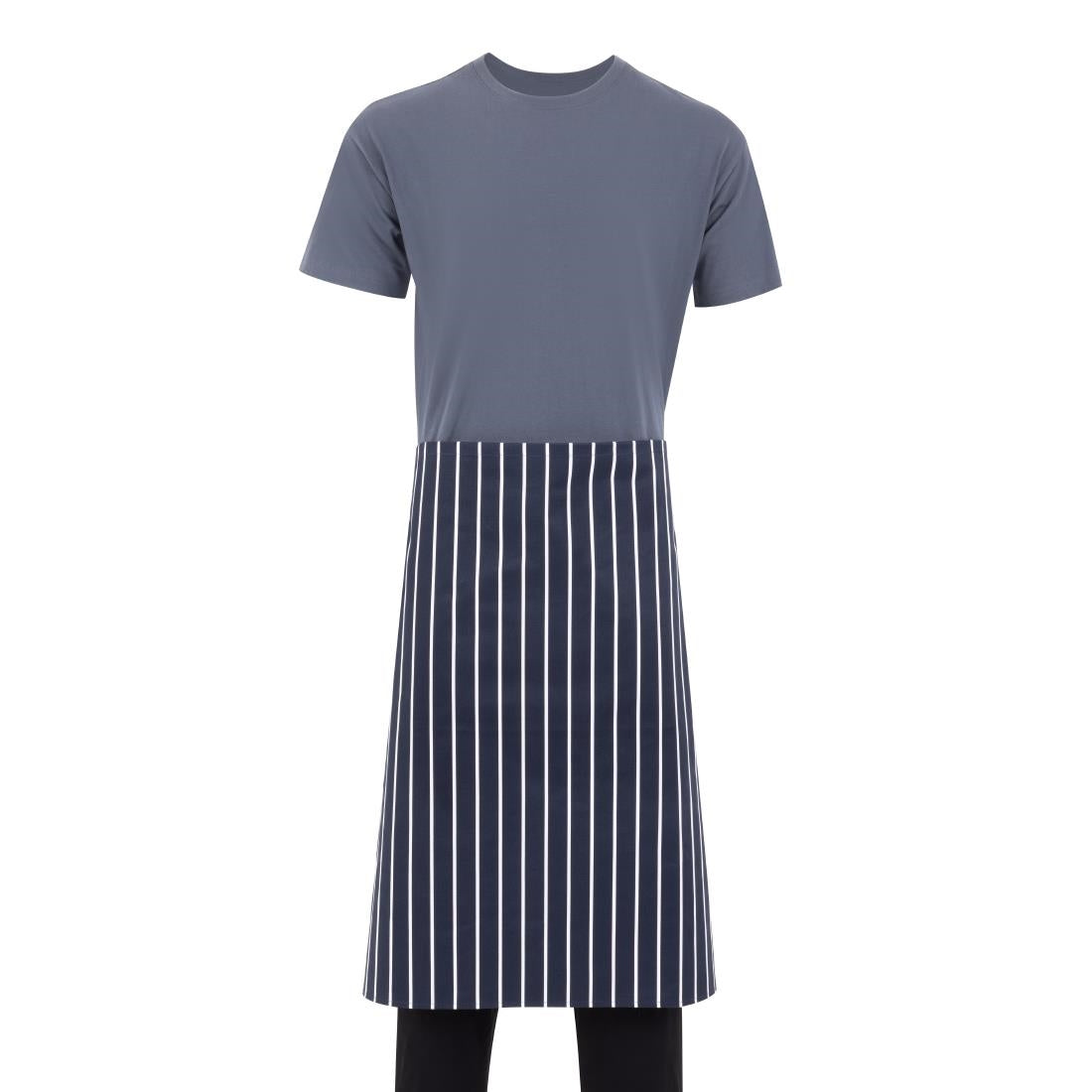 Whites Butchers Stripe Bistro Apron Blue/White