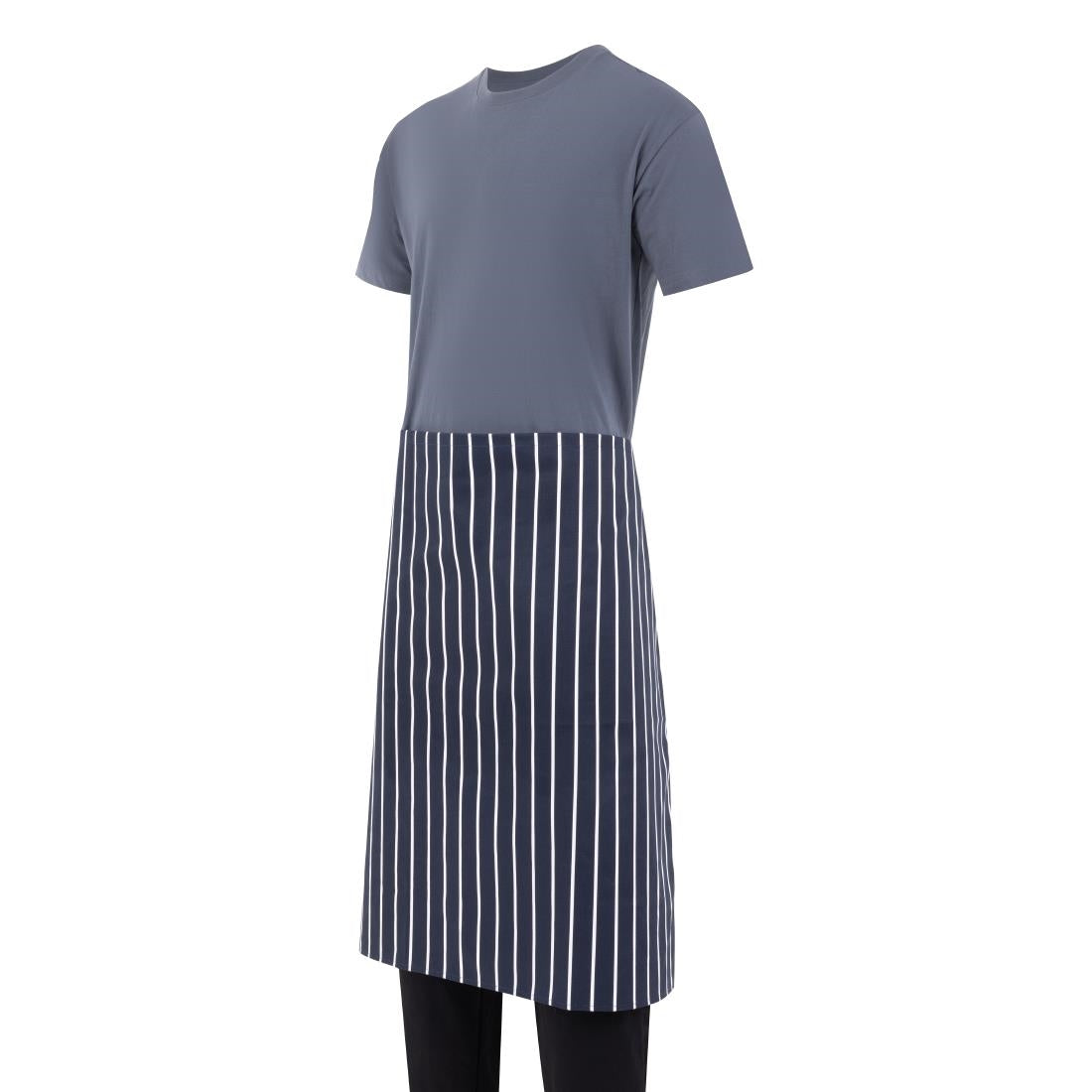 Whites Butchers Stripe Bistro Apron Blue/White