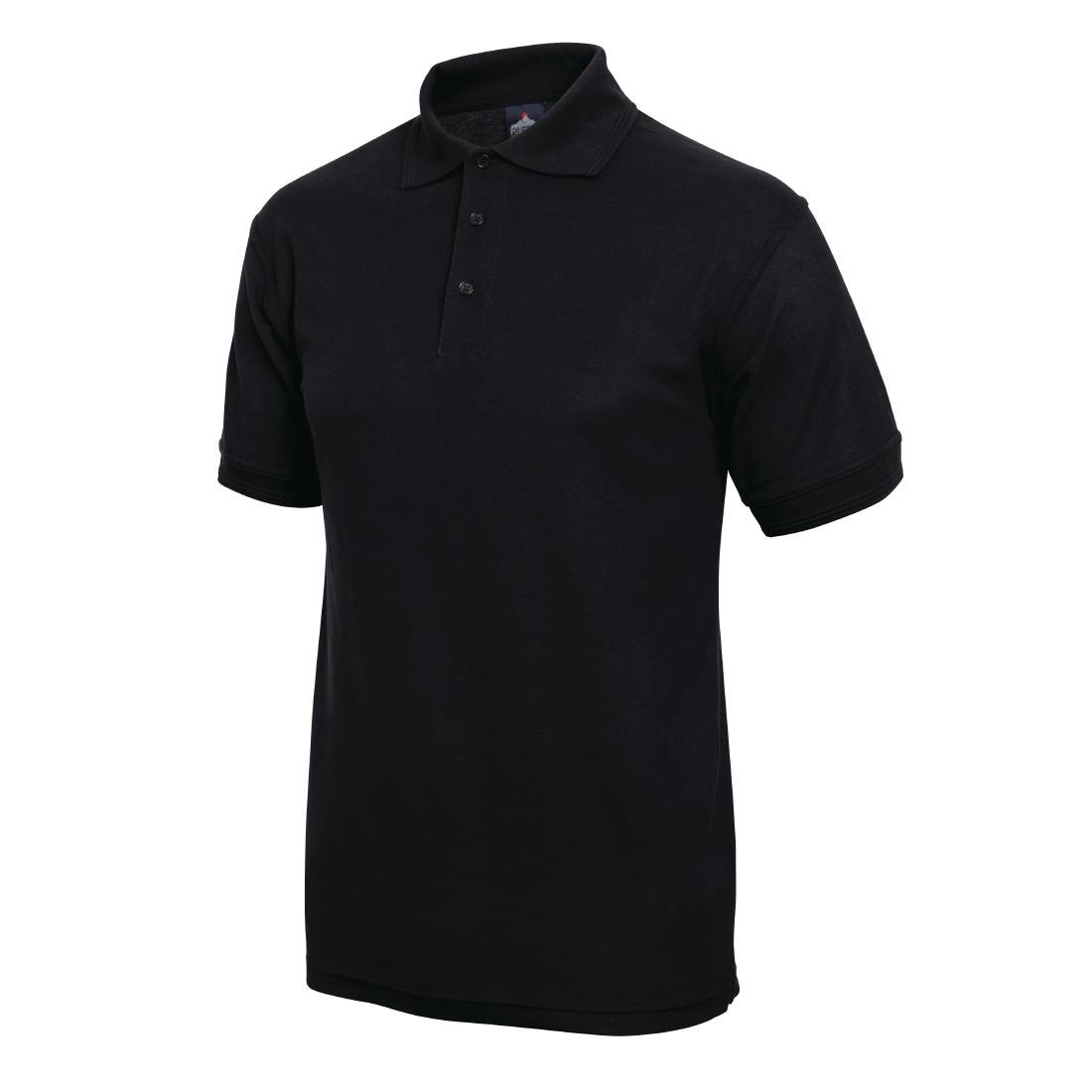 Portwest Unisex Polo Shirt Black M