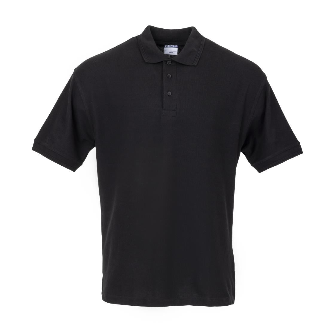 Portwest Unisex Polo Shirt Black 2XL