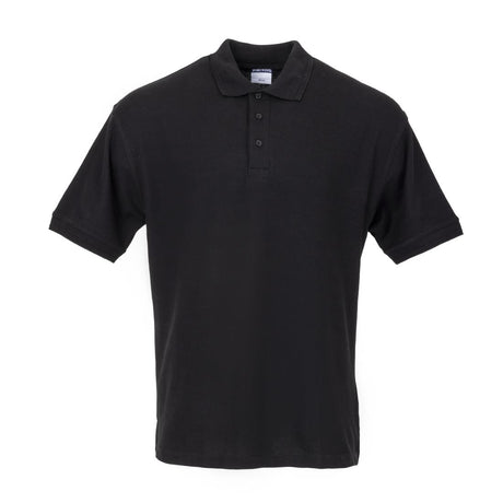 Portwest Unisex Polo Shirt Black 2XL
