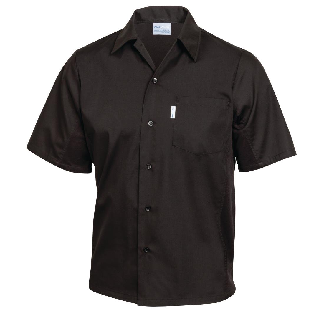 Chef Works Unisex Cool Vent Chefs Shirt Black 2XL
