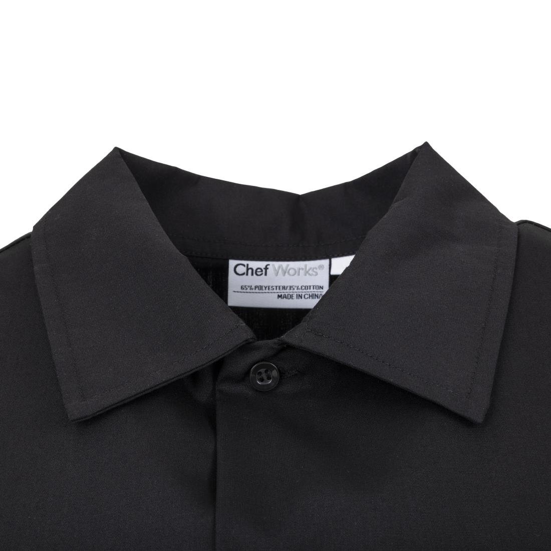 Chef Works Unisex Cool Vent Chefs Shirt Black XS