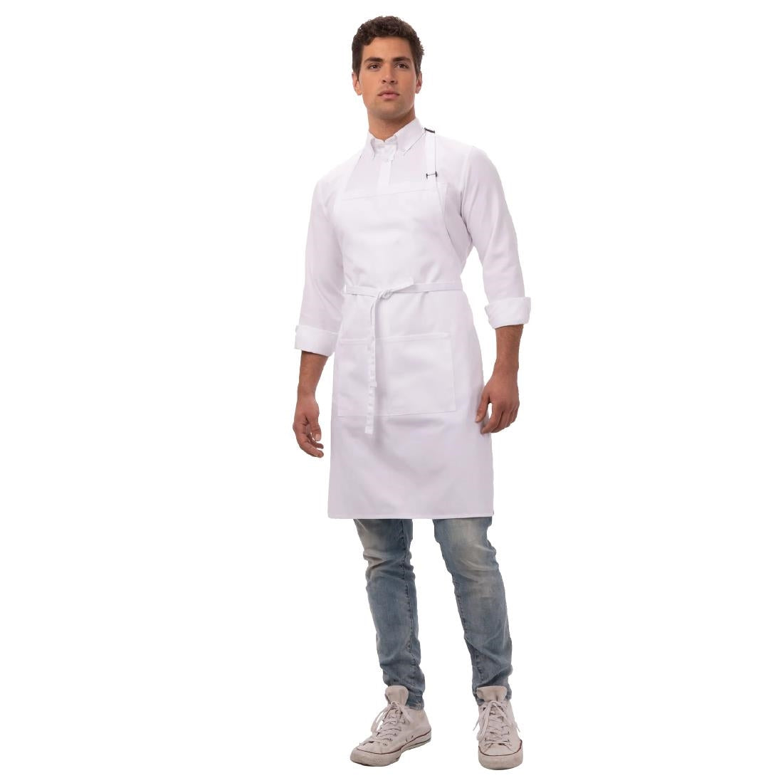 Chef Works Bib Apron White