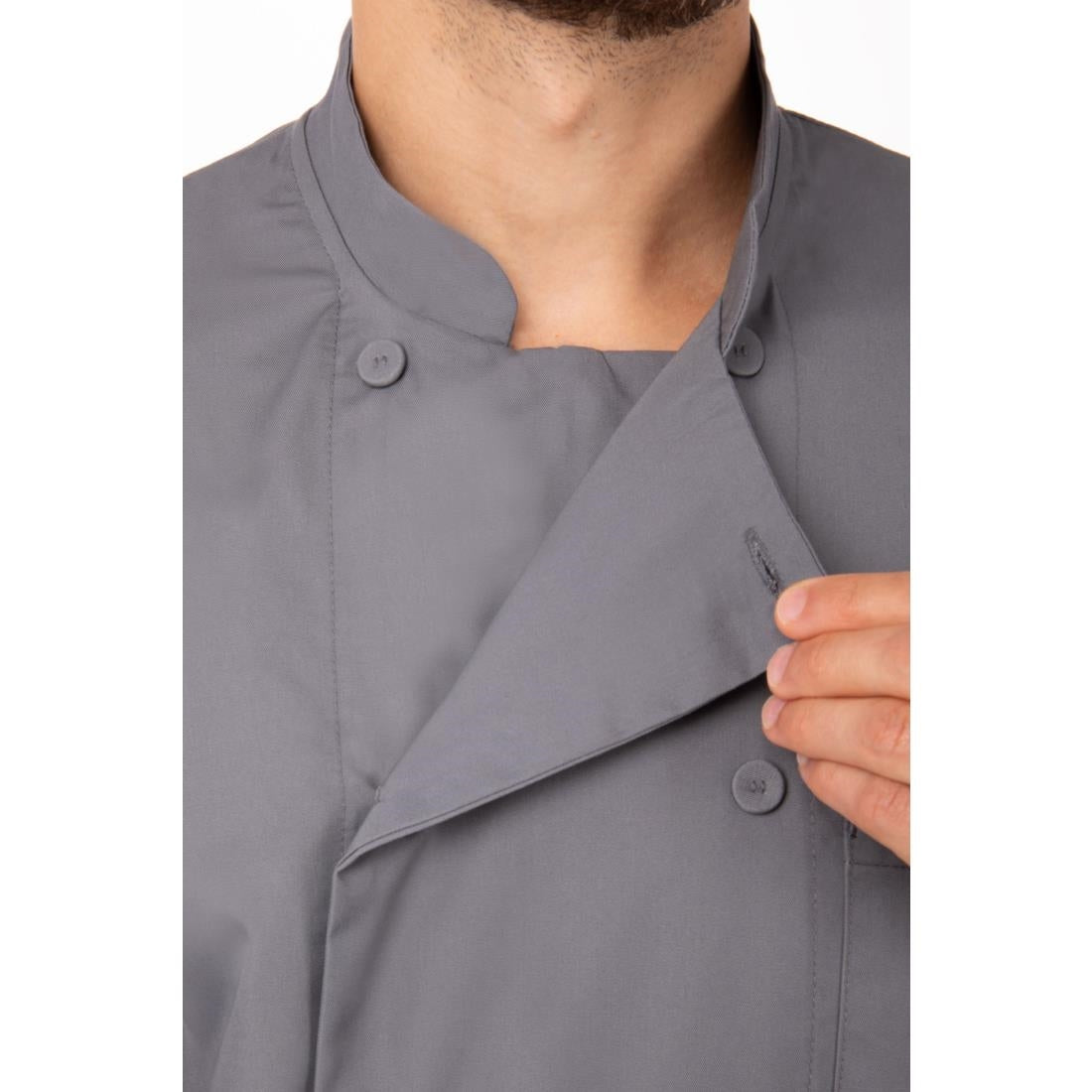 Colour By Chef Works Unisex Chef Jacket Grey 3XL
