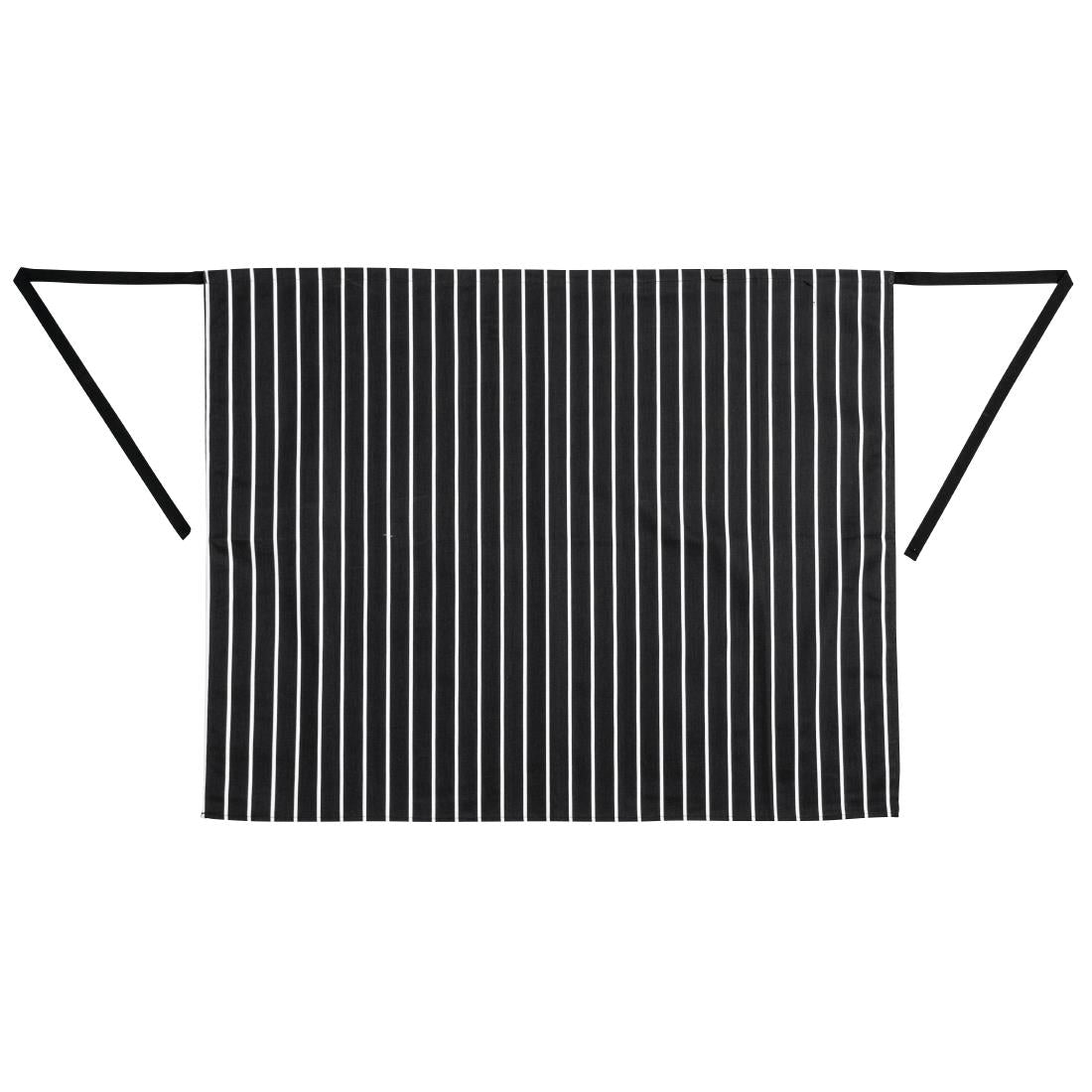 Whites Butchers Stripe Bistro Apron Black/White