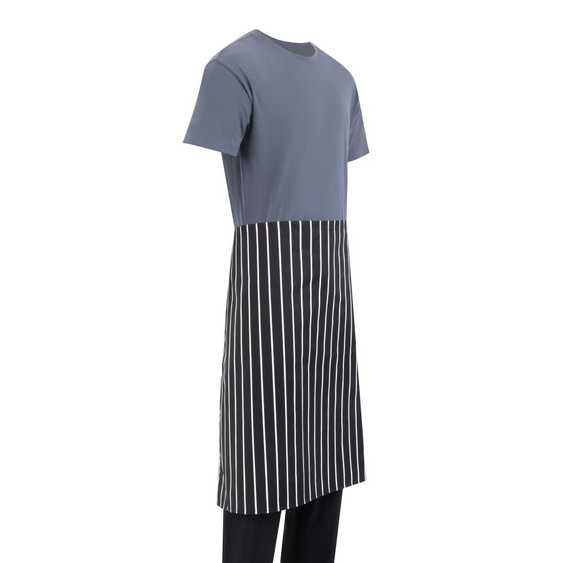 Whites Butchers Stripe Bistro Apron Black/White