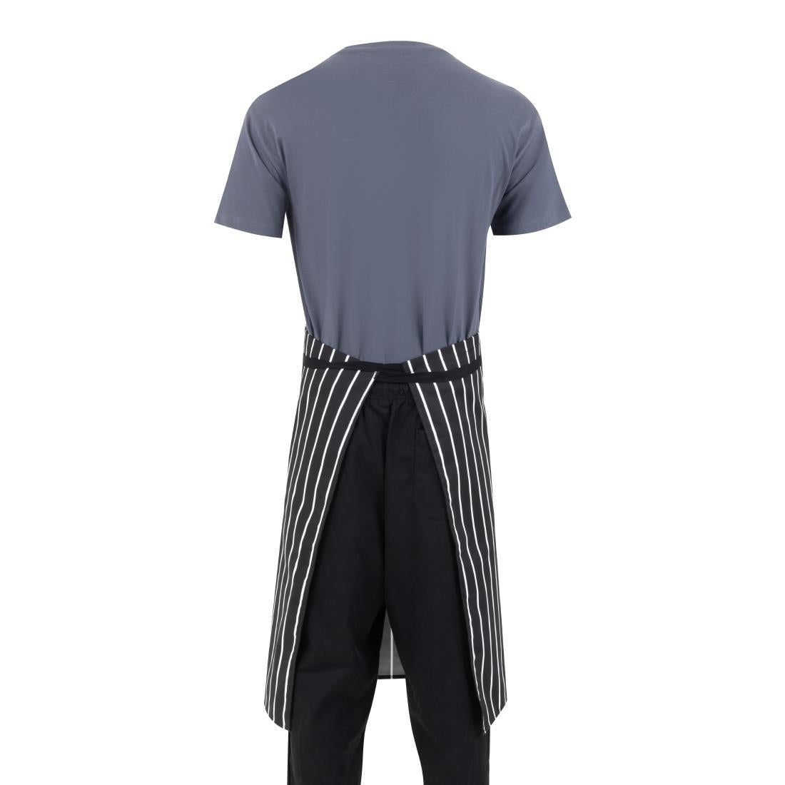 Whites Butchers Stripe Bistro Apron Black/White