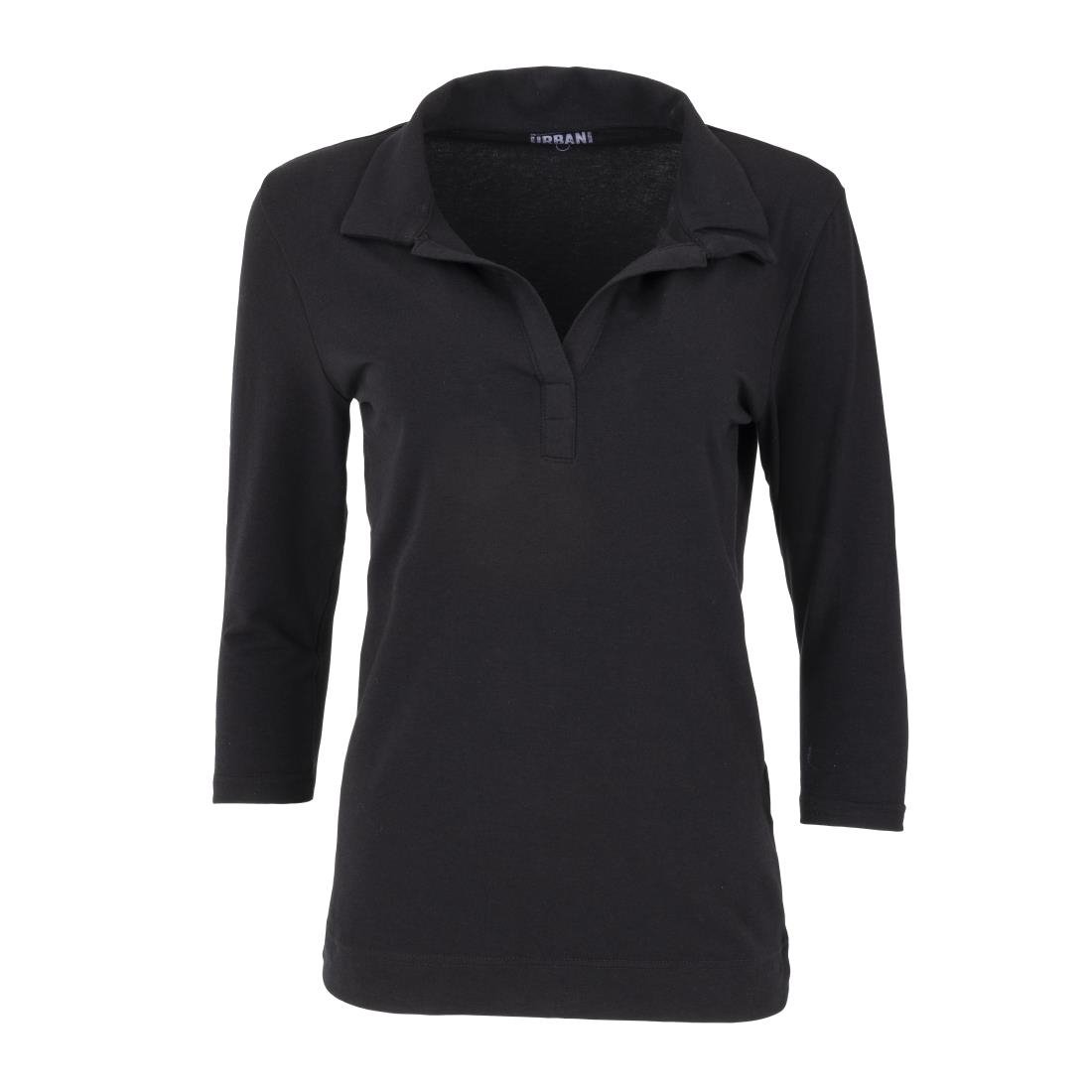 Chef Works Womens V-Neck T-Shirt Black M