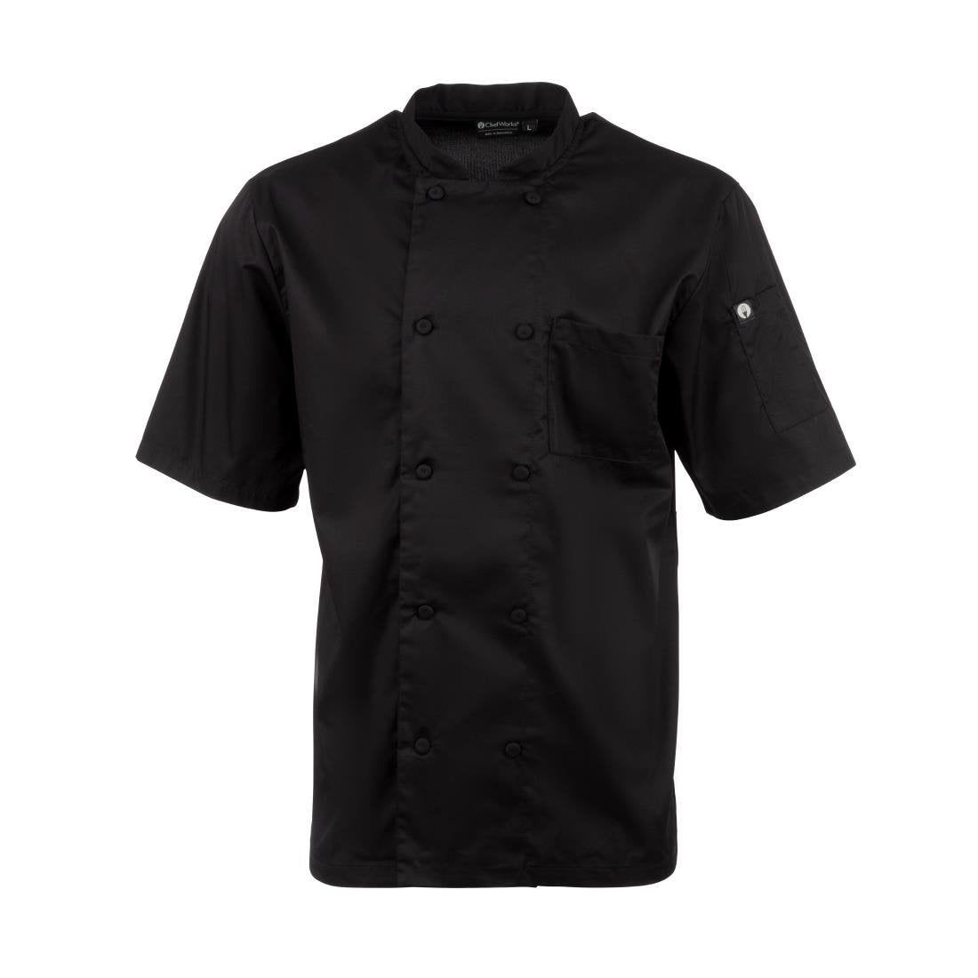 Chefs Works Montreal Unisex Chef Jacket Black XS