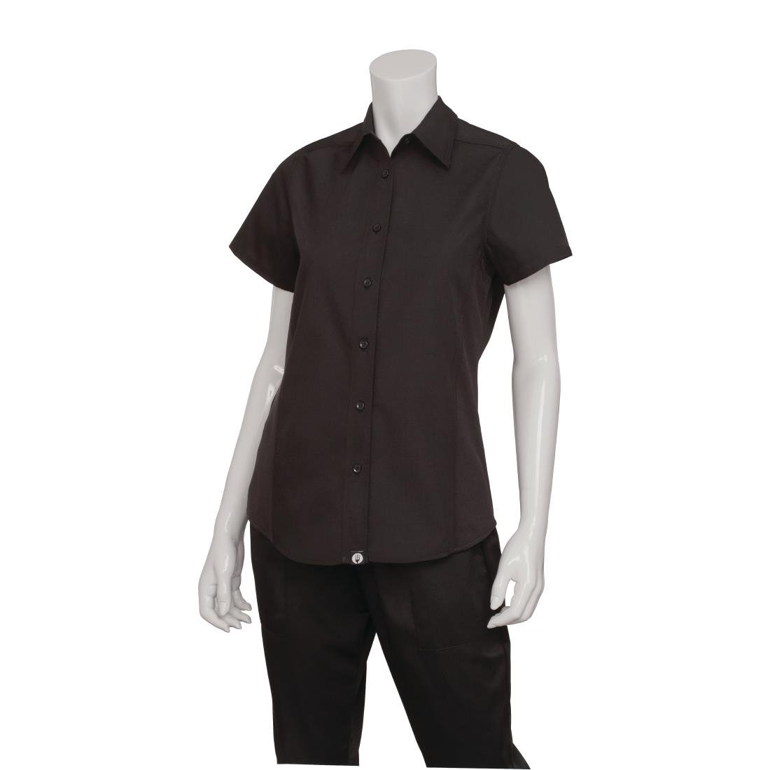 Chef Works Womens Cool Vent Chefs Shirt Black XS