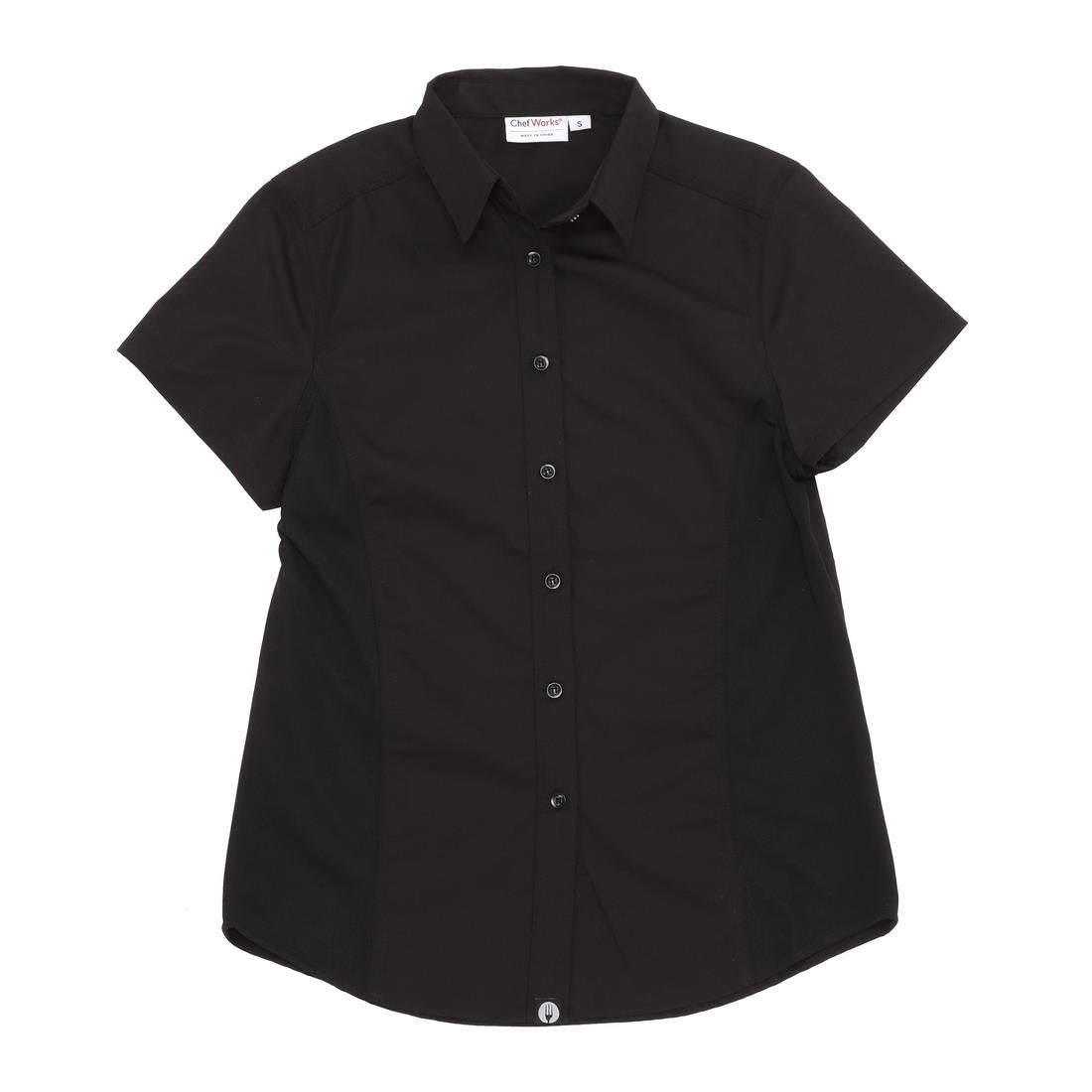 Chef Works Womens Cool Vent Chefs Shirt Black 2XL