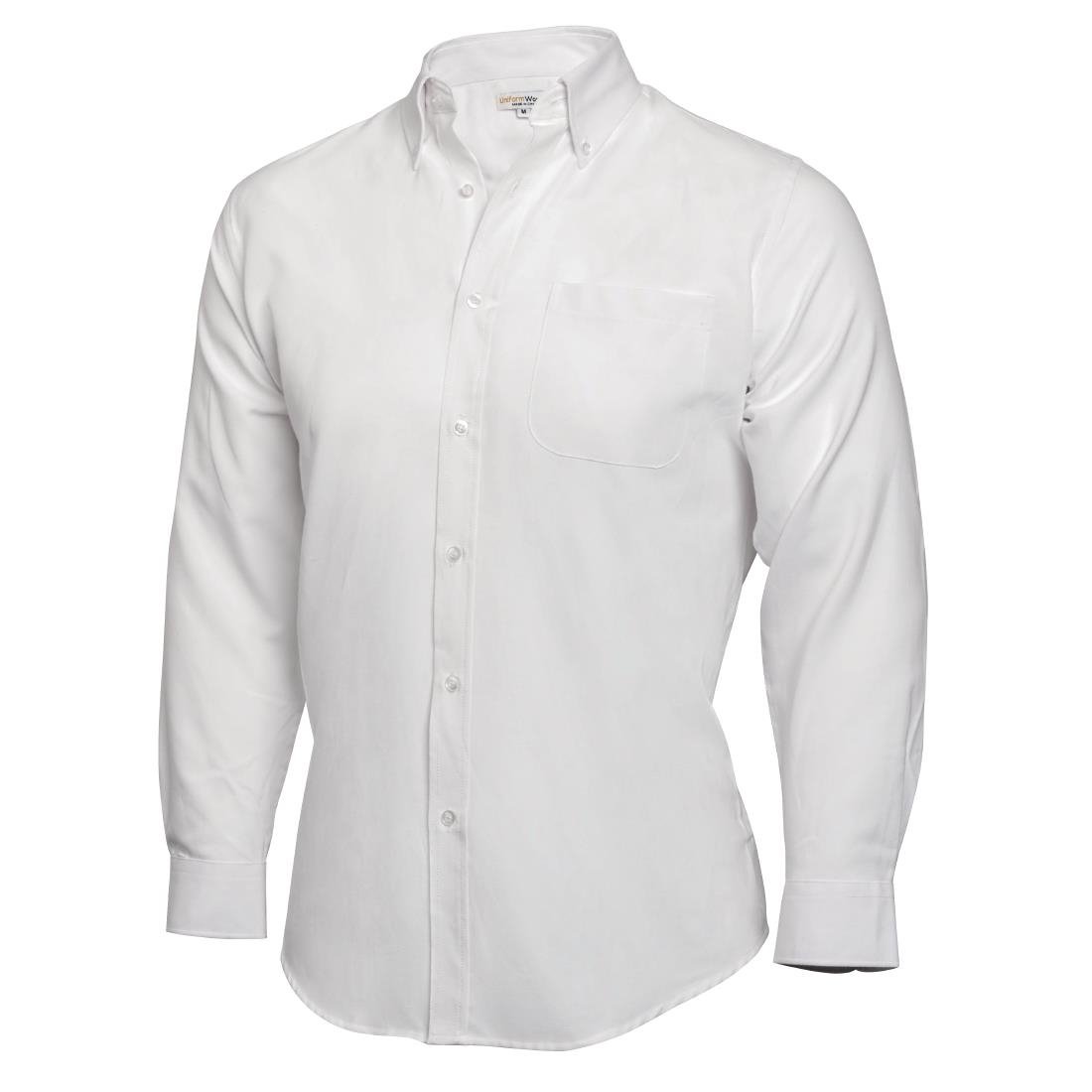 Chef Works Oxford Button Down Collar Shirt White 2XL