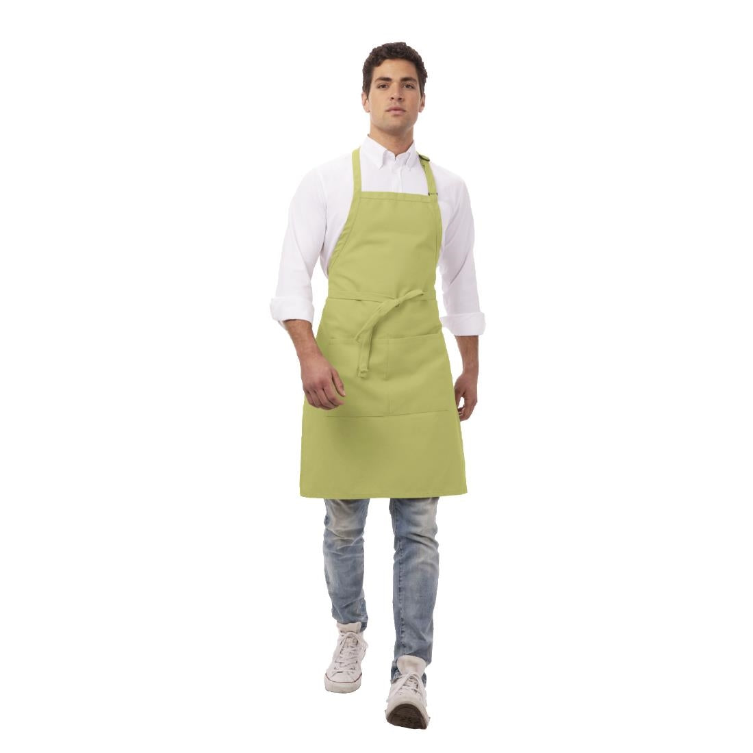 Chef Works Bib Apron Lime Green