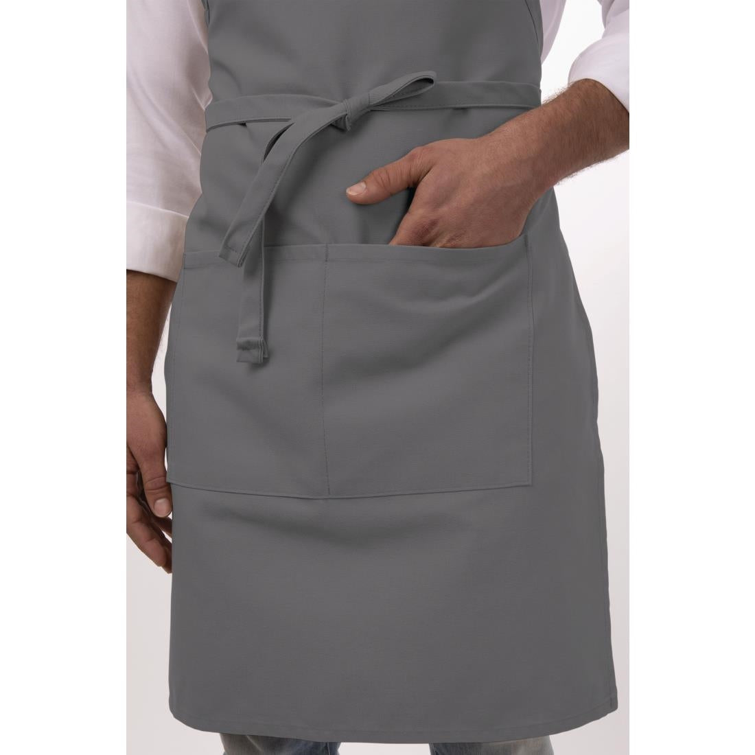 Chef Works Bib Apron Grey