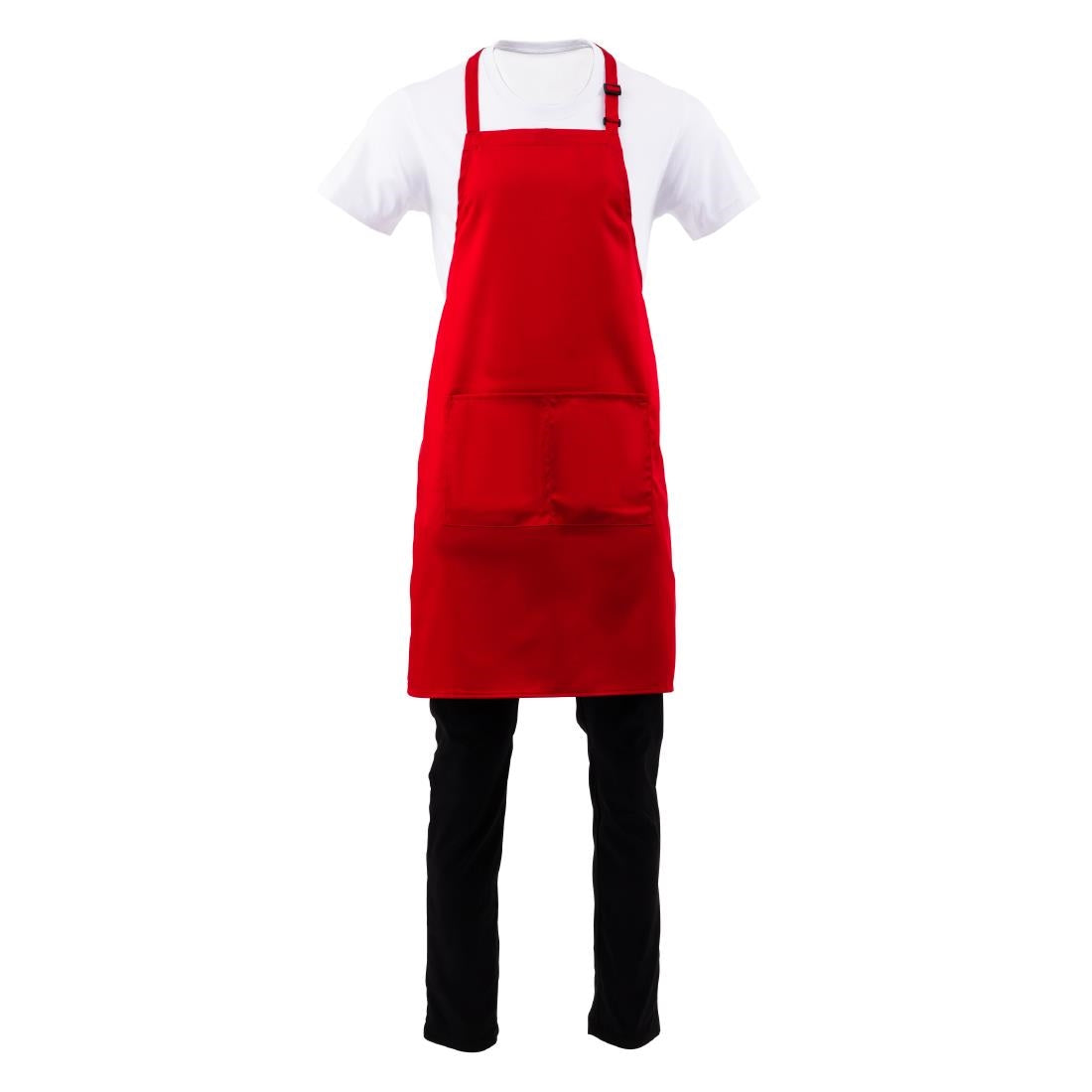 Chef Works Bib Apron Red