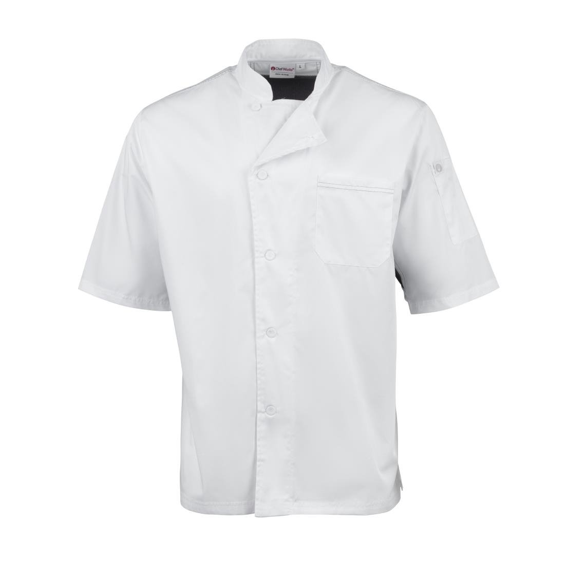 Chef Works Valais Unisex Chef Jacket White with Grey 2XL