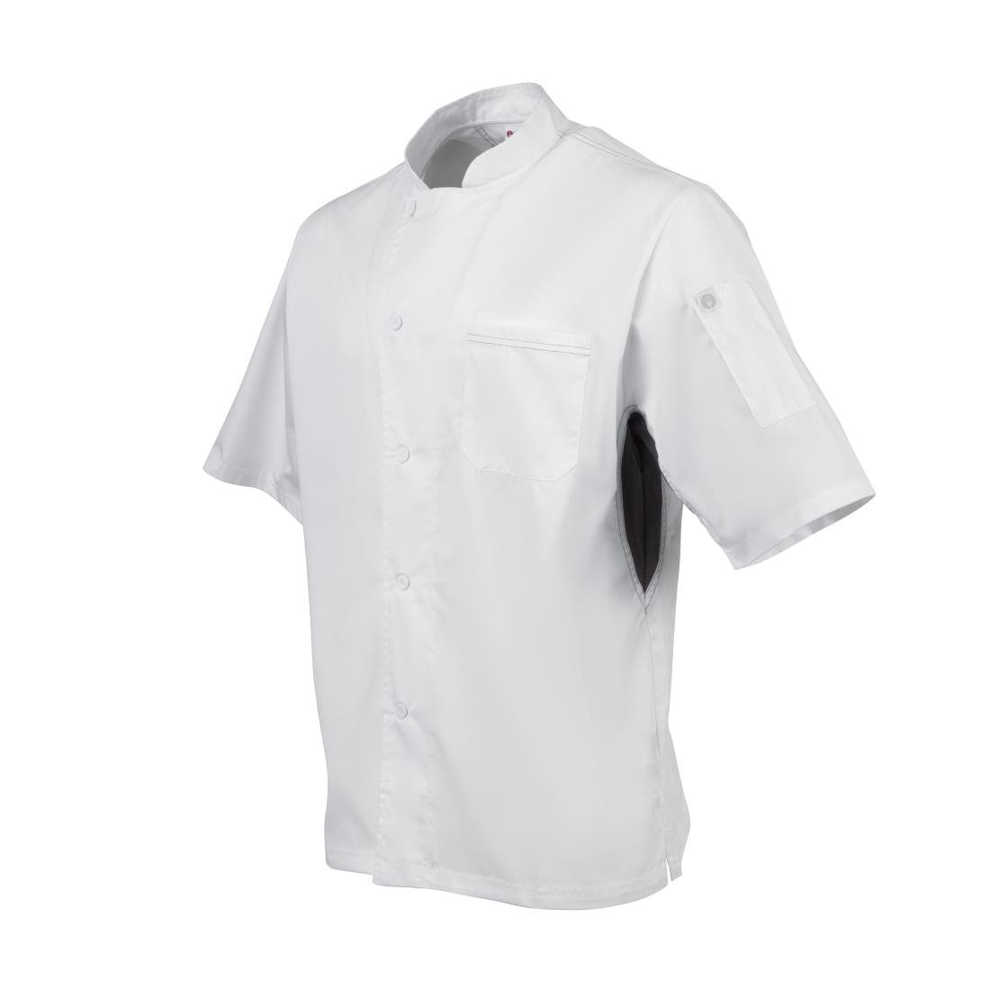 Chef Works Valais Unisex Chef Jacket White with Grey 2XL